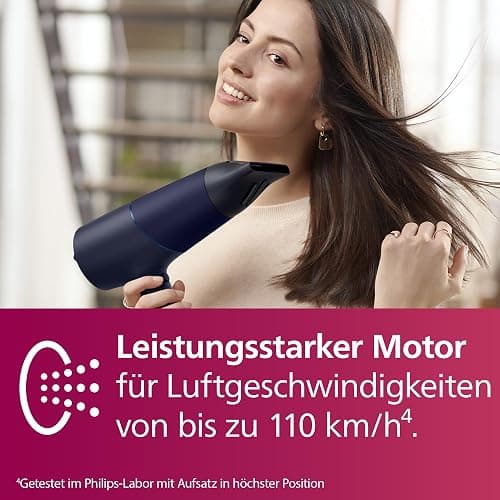 Philips Haartrockner 5000 Series, ThermoShield Technologie, Ionisierungsfunktion, 2.300 W, Metallic-Blau, mit 9-mm- und 11-mm-Stylingdüse, Volumendiffusor, BHD510/20 - BHD510/20 thumbnail 3