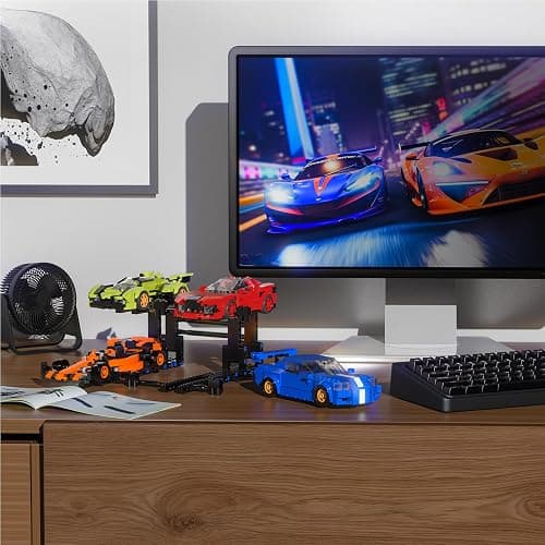 Display Stand for Lego Speed Champions Building Kit, 2 Layer Stand for Lego Car 77242 76923 76934 77240 77239 76914 76917 Model with Driver's Display, Collectible Gifts for Adults thumbnail 2