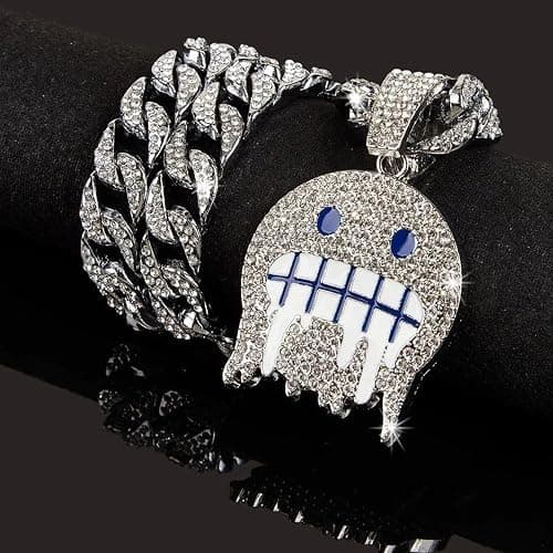 EDINGM Miami Cuban Link Chain for Men, Gold/Silver Plated Diamond Necklace, Iced Out Hip Hop Jewelry Gift thumbnail 5