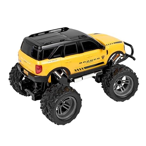 New Bright #1688 11.5" Radio Control Ford Bronco RC Car 1:16 Scale, 2.4GHz Remote, Forward/Reverse, Left/Right Steering, 100ft Range, Durable Plastic, Kids 6+, Easy Controller, Yellow Finish thumbnail 4