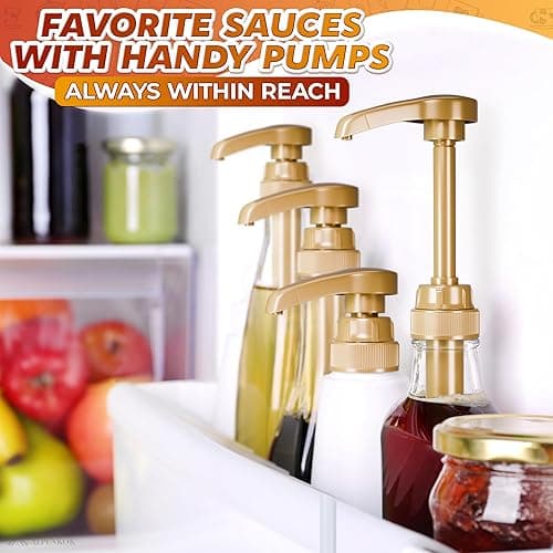 4 Pcs Coffee Syrup Pump Dispenser - Works as Skinny and Torani Syrup Pump - Fits Various 25.4 oz Bottles, Precise Dispensing 0.3oz & Lockable Design, Easy to Use & Clean, Ideal for Liquid & Pastes thumbnail 10