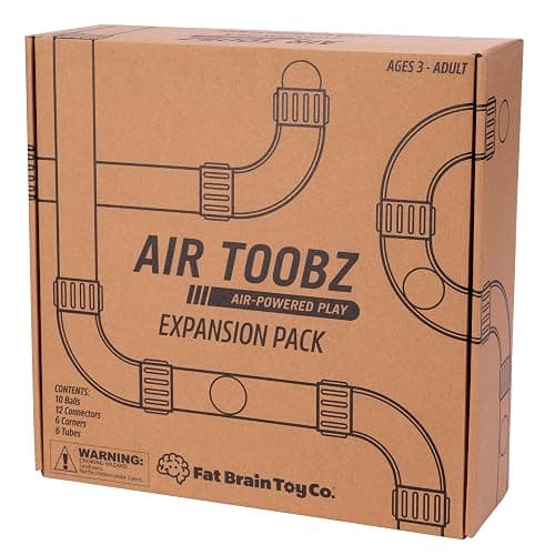 Fat Brain Toys Air Toobz Expansion Pack - Air-Powered STEM Building Toy for Kids & Teens, Kids Building Toys, STEM Toys for 3+ Year Old thumbnail 3