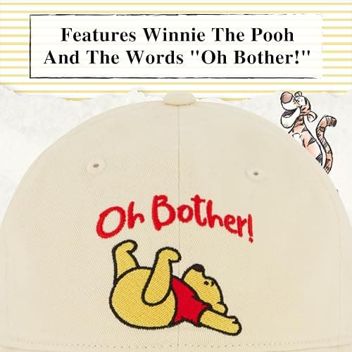 Disney Winnie The Pooh Dad Hat, Adjustable Cotton Baseball Cap with Curved Brim thumbnail 3
