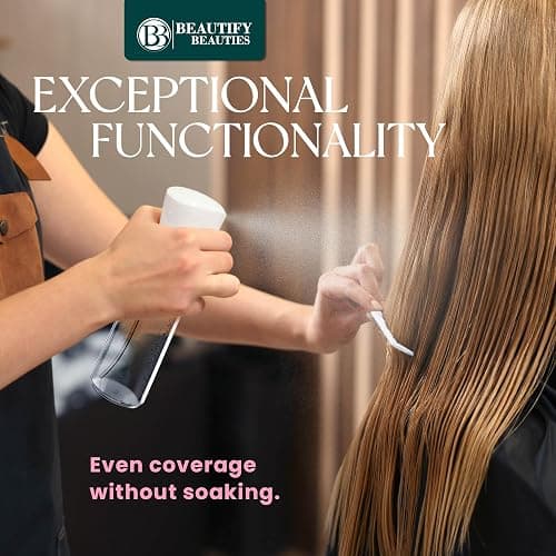 BeautifyBeauties Hair Spray Bottle – Ultra Fine Continuous Water Mister for Hairstyling, Cleaning, Plants, Misting & Skin Care (Clear) thumbnail 7