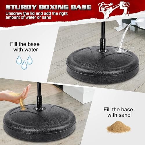 Punching Bag Set Toy with Boxing Gloves, Ideal Birthday for Kids Ages 3-8+ | Height Adjustable Punching Bag, Sport Toy for Boys Girls, Ideal Christmas Birthday Gift for Kids thumbnail 5