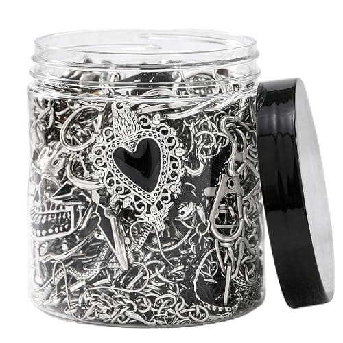 NoctisNest Mystery Jewelry Jar for Women - Surprise Gothic Witchy Jewelry Box Vintage Gift Set Multi Style with Necklaces Earrings Rings Bracelets, Halloween Costume Accessories Gift for Her - Image 1