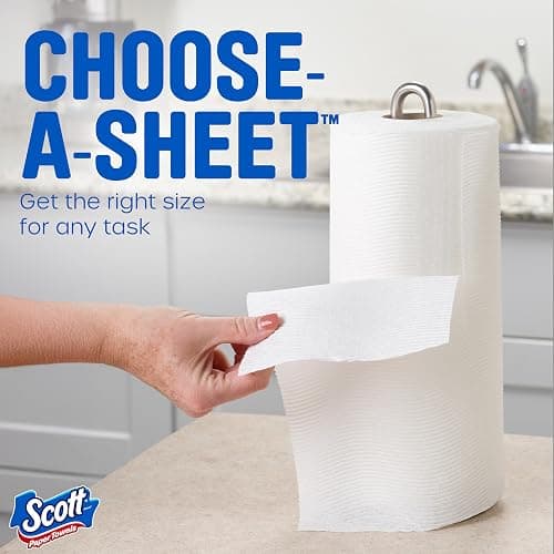 Scott Paper Towels, Choose-A-Sheet, 6 Double Rolls = 12 Regular Rolls (108 Sheets Per Roll) - 108 Sheets (Pack of 6) - White thumbnail 8