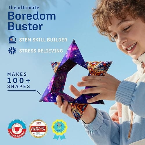 Shashibo Shape Shifting Box - Award-Winning Fidget Toy w/ 36 Rare Earth Magnets - Fidget Cube Transforms Into Over 100 Shapes, Sensory Toy Gift for Kids, Teens, and Adults (Spaced Out) thumbnail 2