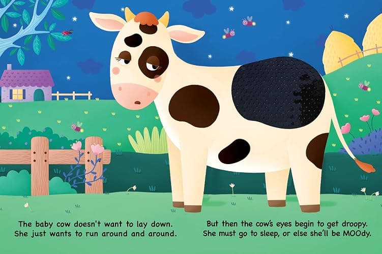 It's Pasture Bedtime - Children's Touch and Feel Storybook with 2-Way Sequins - Sensory Board Book thumbnail 5