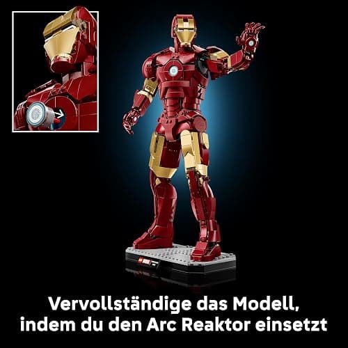 LEGO | Marvel Iron Man Mark 3 Sammleredition - Avengers Bauset für Erwachsene - Modellbau mit Minifigur, Ständer und Namensschild - Kreatives Geschenk für Männer, Frauen und Allen Fans - 76344 thumbnail 8