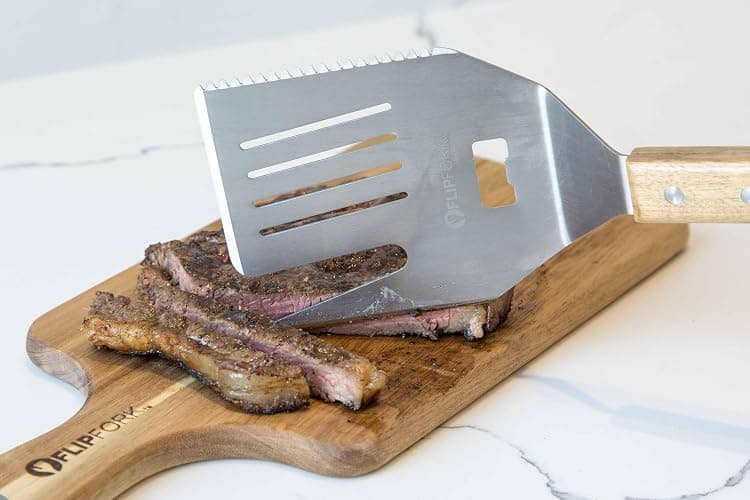 FlipFork Boss - 5 in 1 Grill Spatula with Knife, Fork, Bottle Opener and Turner BBQ Tools. All in One Grill Accessories Set for Outdoor Grills. 18 inch Grilling Accessories BBQ Set thumbnail 4