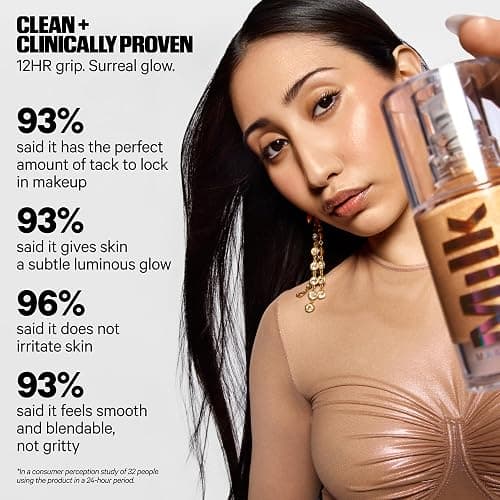 Milk Makeup Hydro Grip + Glow Primer with Hyaluronic Acid – Illuminating Face Primer Grips Makeup for Up to 12 Hours – Silicone-Free, Hydrating Formula with Radiant, Golden Finish – 1 oz thumbnail 3