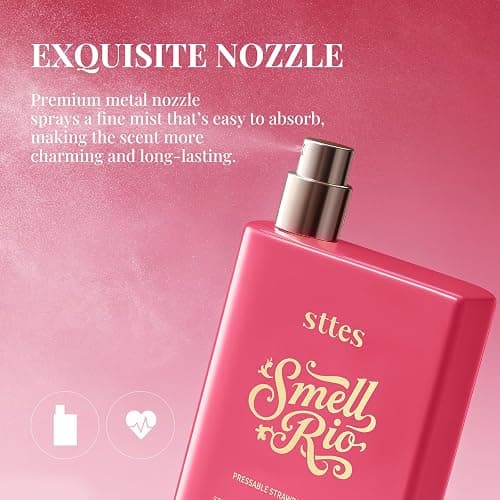 Sttes Perfume 606# Hair Perfume for Women – Long-Lasting Strawberry, Candy, Vanilla & Marshmallow Gourmand Fragrance Eau de Parfum 100ml (3.4 fl oz) – Pressable Strawberry Gummies thumbnail 3