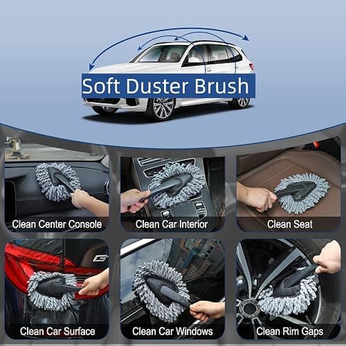 Fitosy Car Interior Duster Detail Brush Cleaning Gel Kit, Soft Dash Vent Dusting Slime Putty Detailing Brushes Accessories Essentials Supplies Tools for Auto,Truck,SUV,RV thumbnail 3