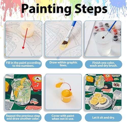 2 Pack Paint by Number Adults, Poker Paint by Numbers Kit for Adults Beginners, DIY Crafts Acrylic Painting by Number Kits Couple for Gifts Home Decor 12x16 Inch thumbnail 8
