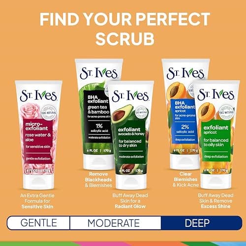 St. Ives Acne Control Face Scrub Deeply Exfoliates and Prevents Acne for Smooth, Glowing Skin Apricot Made with Oil-Free Salicylic Acid Acne Medication, Made with 100% Natural Exfoliants 6 oz - White - 6 Ounce (Pack of 1) thumbnail 8