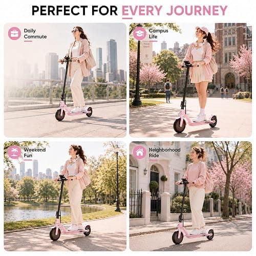 Joyhis Electric Scooter for Adults with Seat, 19Mph Escooter, 15-21 Miles Range Scooters, 8.5" Folding Scooters with APP Control, 350W Commuting Scooter Kick Scooter for Adults, for Teens thumbnail 9