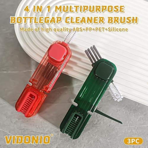 2Pcs 4 in 1 Cup Lid Gap Cleaning Brush Set,Multifunctional Crevice Cleaning Brush for Bottle,Multipurpose Bottle Cleaner with Compact Design Tiny Silicone Cup Holder Cleaner Tool,Kitchen Gadgets thumbnail 6