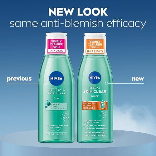 NIVEA Derma Skin Clear Toner (200ml), Cleansing and Hydrating Salicylic Acid Toner Enriched with Niacinamide to Rebalance and Remove Impurities, For Blemish-Prone Skin thumbnail 7