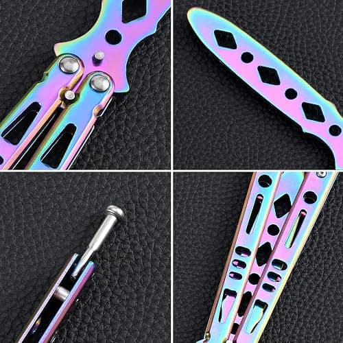 Vudwson Practice Tool with Cool Color Design, Full Stainless Steel, Set of 3 Color (Black&Silver&Colorful) thumbnail 7