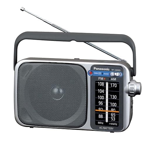 Panasonic Portable AM/FM Radio, Battery Operated Analog Radio, AC Powered, Silver (RF-2400D) thumbnail 4
