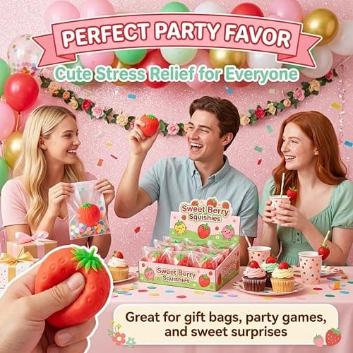 Giant Strawberry Squishy Big Strawberry Squishies Fruit Stress Ball Toys Large Slow Rise Squeeze Huge Rebound Cute Rising Strawberries Model Simulation Fidget Toys Party Favor (Small 3.15in 1pcs) thumbnail 7