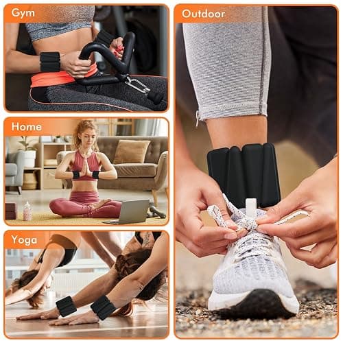 Wrist Weights, Ankle Weights for Women Men, Adjustable Wrist Weighted Bracelet for Home Gym Workout, Running, Yoga, Exercise, Strength Training thumbnail 5