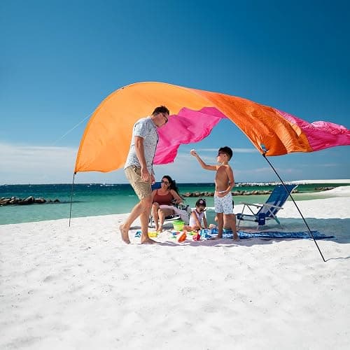 Shibumi Shade 3.0 Version | Sunset Edition | Sets Up in 3 Mins | 150 Sq. Ft. of Shade for up to 8 People | Includes Wind Assist | UPF 50+ Sun Protection thumbnail 5