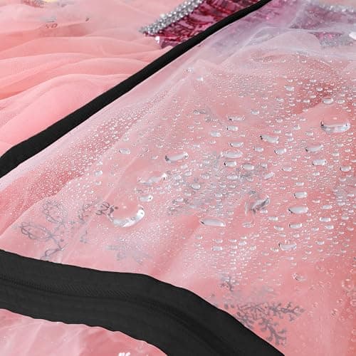 Univivi Clear Black PVC Dance Costume Bags Garment Bag 40 Inch for Dance Competitions, with 4 Medium Clear Zipper Pockets and 1 Large Back Zippered Pocket(Clear Black) thumbnail 6