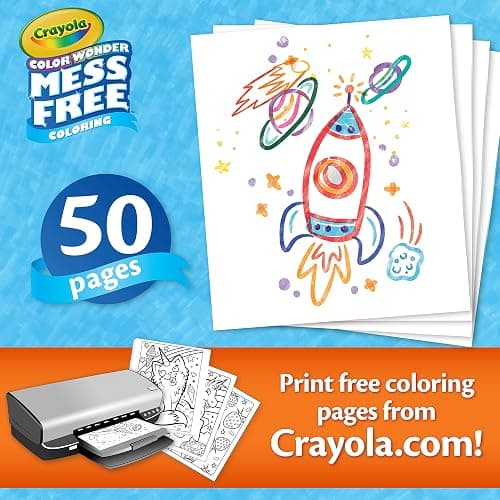 Crayola Color Wonder Mess Free Coloring Pages (50ct), Create Your Own Coloring Pages, Blank Color Wonder Refill, Toddler Toys & Gifts thumbnail 3