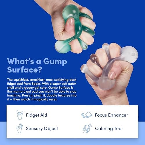 Gump Surface Gel-Filled Stress Ball | Ultra-Squishy Fidget Toy for Stress Relief & Focus | Anxiety Ball for Adults & Teens | Sensory Squeeze Toy | Cool Mix 2 Pack thumbnail 3