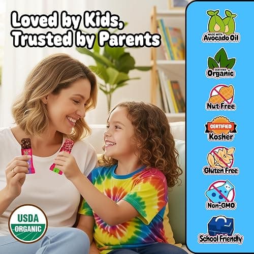 Snakkidz Organic Chewy Granola Bars for Kids, Allergen-Free, Nut-Free, Gluten-Free, Low Sugar Snack Bars Made with Avocado Oil, Individually Wrapped, School Lunch Snacks, Bulk Pack of 45, Variety Pack thumbnail 5