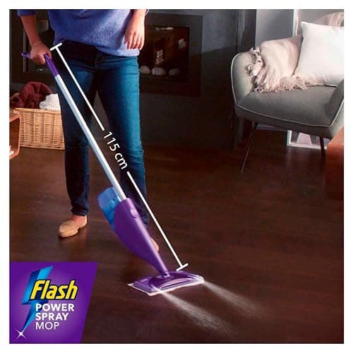 Flash Power Spray Mop Floor Cleaner Starter Kit (1 Washable + 2 Disposable Pads), All-In-One System For Your Floors thumbnail 2