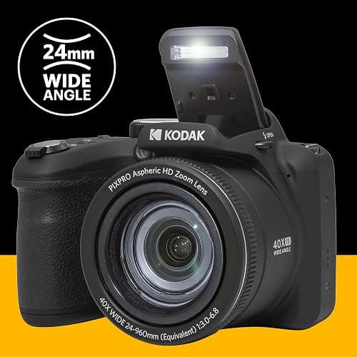 KODAK PIXPRO AZ405-BK 20MP Digital Camera 40X Optical Zoom 24mm Wide Angle Lens Optical Image Stabilization 1080P Full HD Video 3" LCD Vlogging Camera (Black) thumbnail 5