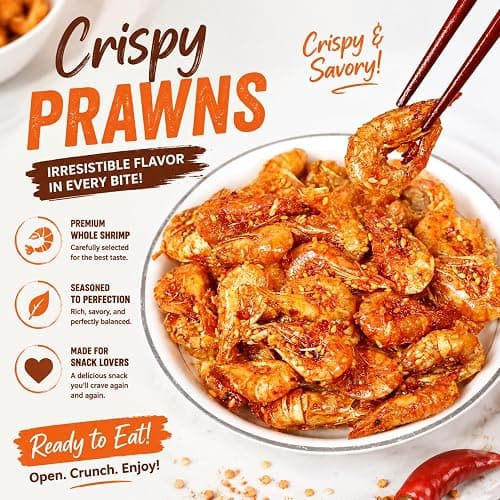Dried Sea Shrimp, Crispy Whole Shrimp Snack, High Protein Seafood Snack, Ready-to-Eat Crunchy Shr𝐢mp with Savory Flavor, 100g (3.53 oz) (1 pcs) thumbnail 3