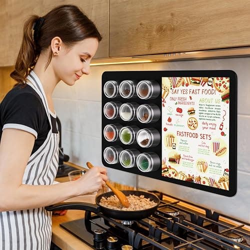 MaxGear Magnetic Board for Wall 17.5" x 11.4" Black Metal Magnet Board | Magnetic Bulletin Board Travel Wall Metal Board For Magnets Display Notes, Photos, and More, With Dual Lock Tape and Screws thumbnail 2
