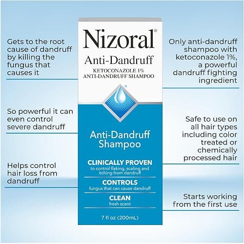Nizoral Anti-Dandruff Shampoo with 1% Ketoconazole, Fresh Scent, 7 Fl Oz thumbnail 4
