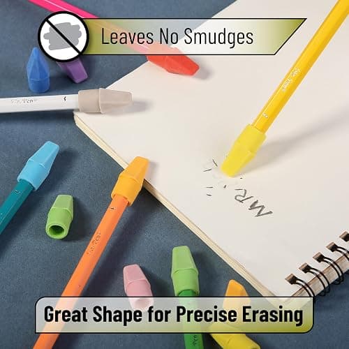 Mr. Pen- Pencil Erasers Toppers, 120 Pack, Colorful, Latex Free, No Smudge | Mr Pen Erasers for Pencils, Pencil Top Erasers, Eraser Caps, Eraser Tops thumbnail 5