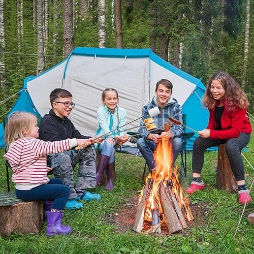 Marshmallow Roasting Sticks, Telescoping Smores Sticks for Open Fire Pit, 32 Inch Long Marshmallow Toasting Barbecue Forks BBQ S’mores Skewers for Campfire Camping Hotdog Hot Dog Bonfire Grill, 5 Pack - 5 Pcs thumbnail 6