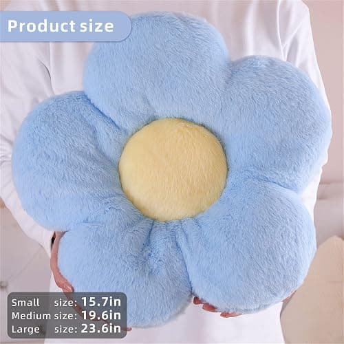LANFIRE Blume Plüsch Kissen Bodenkissen Dekoratives Blumenkissen Sitzkissen Schlafsofa Kissen Möbel Innenkissen (40CM, Rosa) thumbnail 5