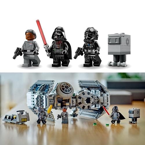 LEGO Star Wars TIE Bomber Model Building Kit, Star Wars Toy Starfighter with Gonk Droid Figure, Darth Vader Minifigure and Lightsaber, Collectible Star Wars Gift for 9 Year Olds, 75347 thumbnail 5