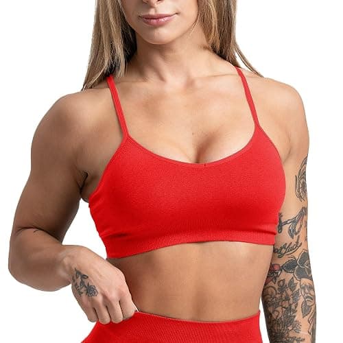 Gymreapers Seamless Sports Bra for Women - Wireless Compression Padded Supportive Bras for Gym, Yoga, & Fitness - Image 1