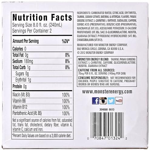16 Pack - Monster Energy Zero Ultra - 16oz. thumbnail 3