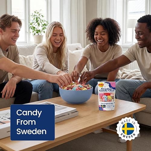 Swedish Candy Chef - Bubs Swedish Candy Mix – Sweet & Sour Gummies – Big Ovals, Skulls & More – 1/2 Pound Assorted Scandinavian Treats Imported from Sweden thumbnail 9
