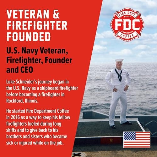 Fire Department Coffee - Gives Back to Firefighters - Bold & Smooth Shellback Espresso Coffee Beans - Roasted in the USA - Veteran Owned - 12 oz thumbnail 4