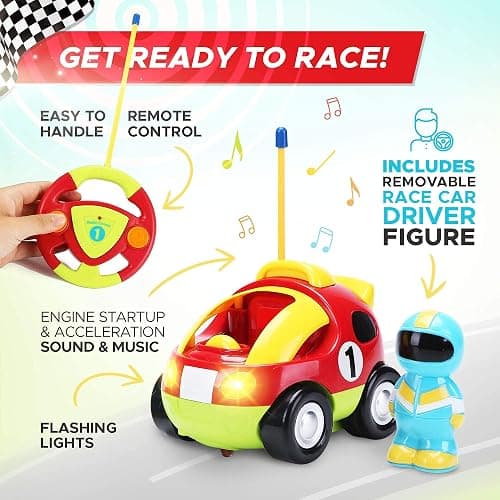 Tippi My First Remote Control Cars for 1, 2, 3 Year Olds - Car Toy for Toddler Boys or Girls - For Kids Age 1-3, Suitable for Children Age 18 Months+ thumbnail 6