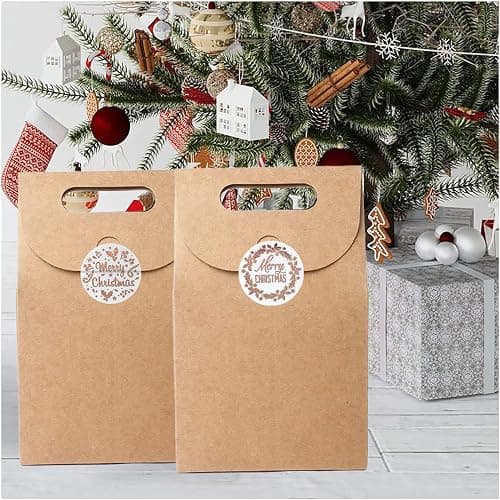 Merry Christmas Stickers Clear, 500 PCS Happy Christmas Round Self Adhesive Stickers Presents Cards Tag Seals Label Scrapbooking Gift Craft Box Sticker Kids Decals 1inch/2.5cm thumbnail 6