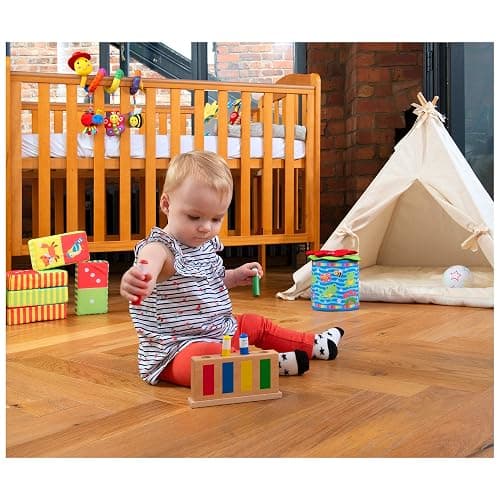 Galt Pop-Up Toy - Colourful Wooden Sensory Toy, Ages 12 Months Plus | Early Learning Cause and Effect Toy for Colour Recognition and Motor Skills Development, First Birthday Gift for Girls & Boys thumbnail 2