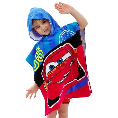 Disney Boys Poncho Cars Red One Size thumbnail 3