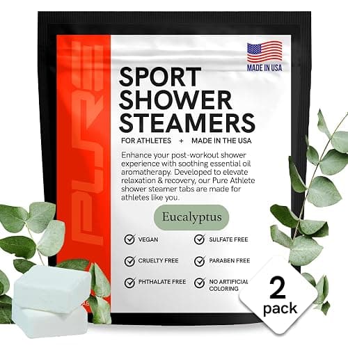 Sport Shower Steamers - Made in USA with Natural Eucalyptus Essential Oil, Aromatherapy, Stress and Sinus Relief, Muscle Recovery for Athletes, Best Birthday and Valentines Day Gifts for Runners - Image 1